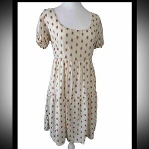 Jessica Simpson Ivory Open Back Tiered Summer Dress Small